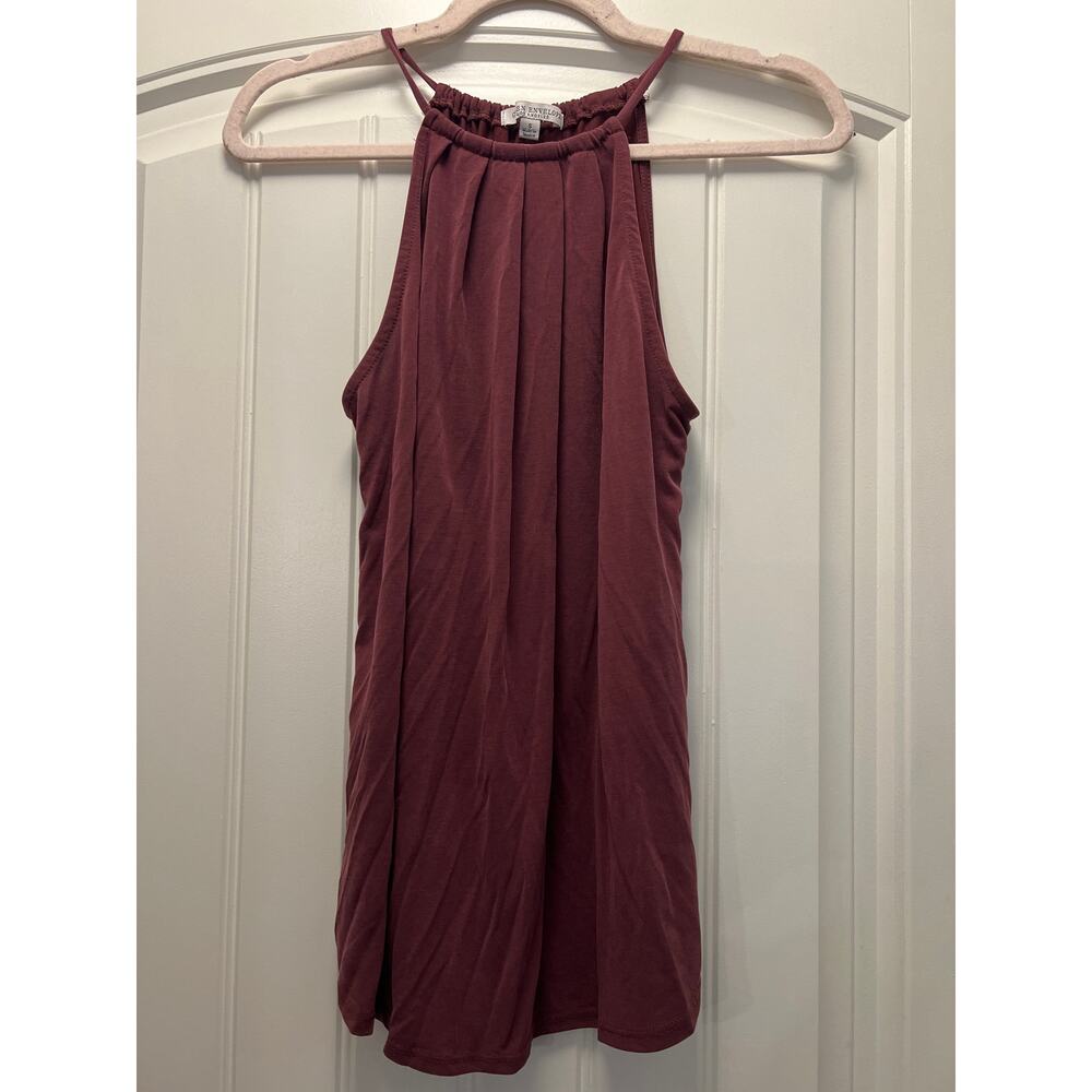 Green Envelope Women’s Sleeveless‎ Gathered Halter Neck Pullover Top Size S Red